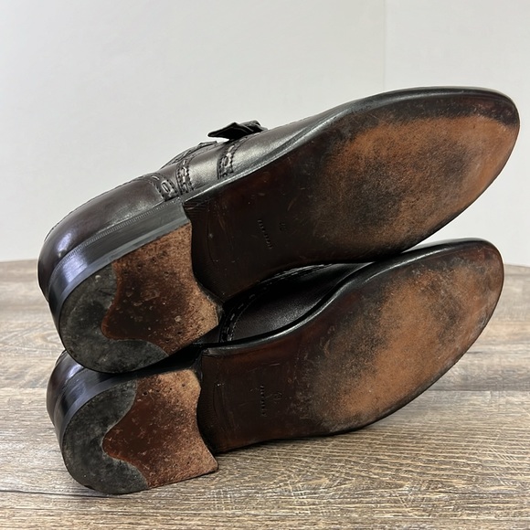 Bottega Veneta Men’s Wing Tip Single Monk Strap Loafers-Made in Italy Size 43/10 - Picture 8 of 11